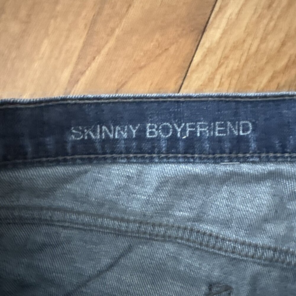 A.N.A Crop Jeans Skinny Boyfriend Women's Blue Cotton Denim Distressed Size31/12 - Picture 3 of 5